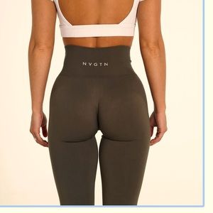 NVGTN Olive Solid Seamless leggings